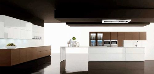 Cucina contemporanea - GLASs - Zampieri Cucine - impiallacciata in legno / senza maniglie / laccata