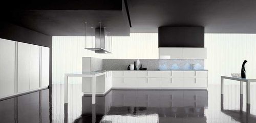 Cucina contemporanea - LINE - Zampieri Cucine - in legno / con impugnature / laccata