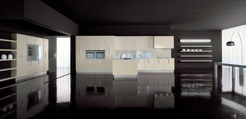 Cucina contemporanea - LINE - Zampieri Cucine - in legno / con impugnature / laccata