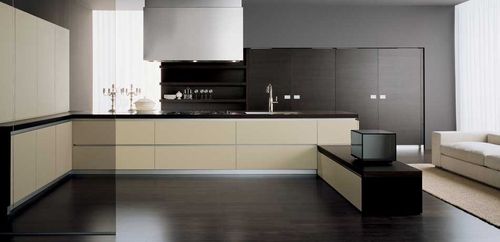 Cucina contemporanea - AXIS - Zampieri Cucine - impiallacciata in legno / senza maniglie / laccata