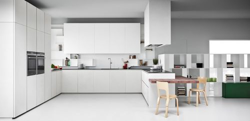 Cucina contemporanea - LINE K - Zampieri Cucine - in legno / senza maniglie / laccata
