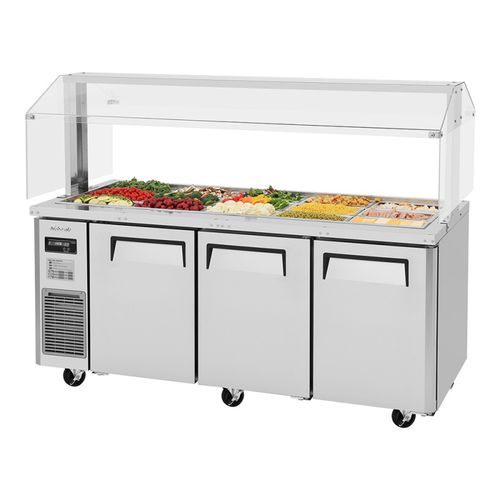 Buffet refrigerato centralizzato - JBT-72-N - Turbo Air - con ruota / per ristorante