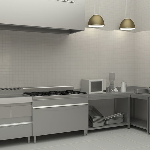 Piano di lavoro in acciaio inossidabile - MAFIROL - contract / da cucina / grigio