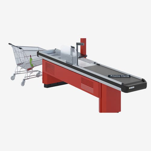 Banco cassa per supermercato per supermercato - MODULAR - MAFIROL - rosso