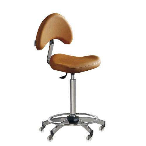 Sgabello operativo in pelle - ARIZONA  - Medical & Beauty - con rotelle / girevole