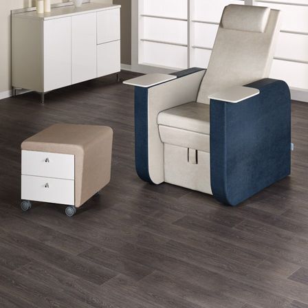Poltrona pedicure in ecopelle - PRESTIGE  - Medical & Beauty - reclinabile / bianca