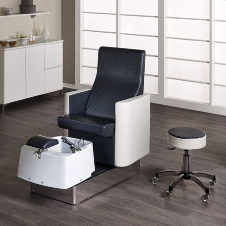 Poltrona pedicure in ecopelle - ATLANTIS - Medical & Beauty - con poggiapiedi / bianca