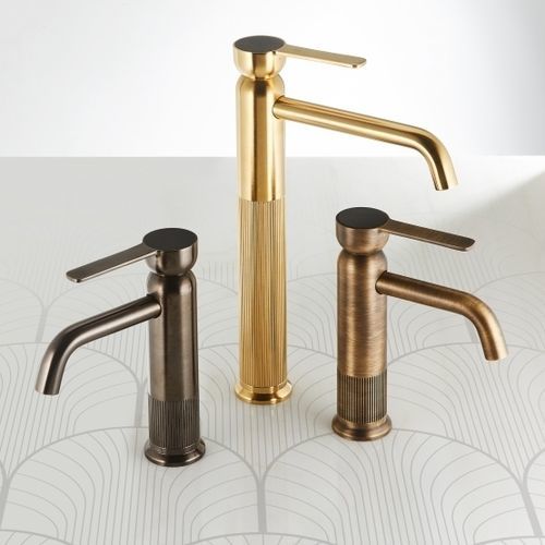 Miscelatore per lavabo - Lumière - Armando Vicario - da appoggio / in acciaio inossidabile / da bagno