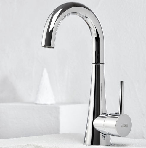 Miscelatore per lavabo - Tink - Armando Vicario - da appoggio / in acciaio inossidabile / da bagno