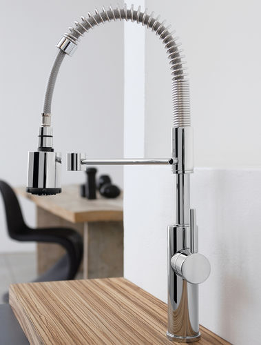 Miscelatore da appoggio - Mitù - Armando Vicario - in acciaio inox / da cucina / 2 fori