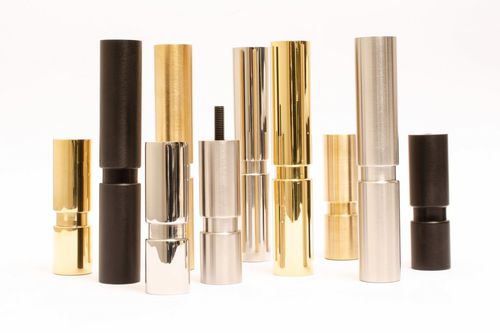 Gamba per mobile in acciaio inossidabile spazzolato - CYLINDER  - B&B Sweden, Bäccman & Berglund Sweden - in acciaio inossidabile lucido / in rame spazzolato / in rame lucido