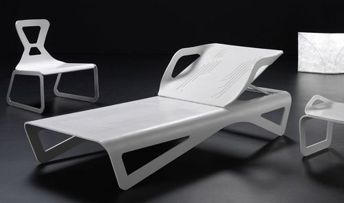 Lettino prendisole contemporaneo - SULA - TAO DESIGN - in plastica / in plastica / da interno