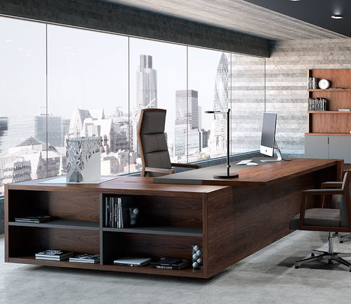 Scrivania direzionale - FREEPORT - Ofifran - da terra / contemporanea / in legno