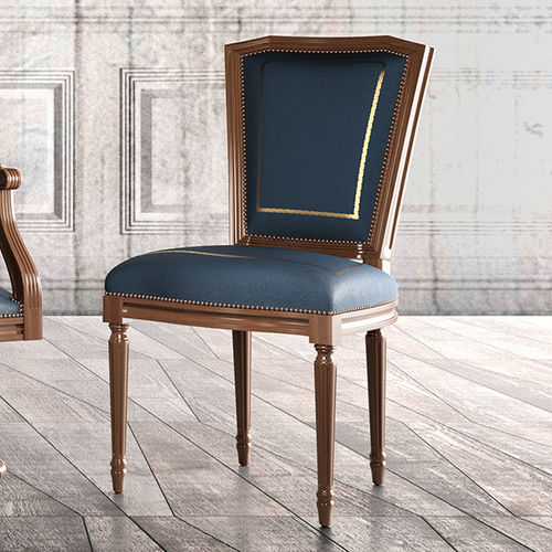 Sedia visitatore classica - 01004 - Ofifran - da interno / in pelle / con supporto in legno