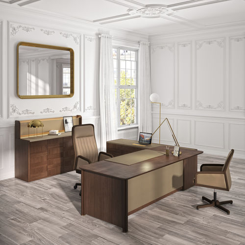 Scrivania direzionale - ARTDECO - Ofifran - da terra / contemporanea / in pelle