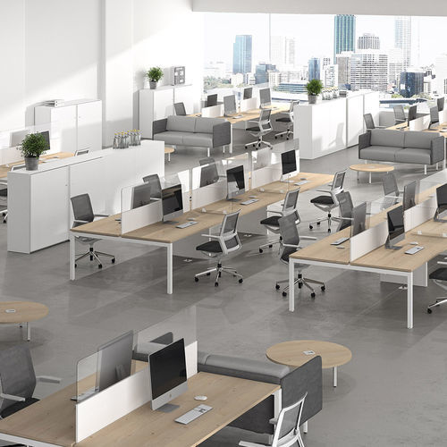 Scrivania per open space - NEXO - Ofifran - da terra / multiposto / contemporanea