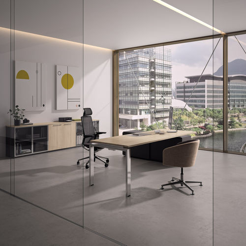 Scrivania direzionale - CONCEPTO FREE  - Ofifran - da terra / contemporanea / in legno
