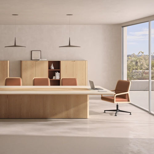 Sedia visitatore design - ILIUS - Ofifran - da interno / in tessuto / con supporto in legno