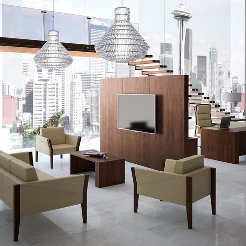 Tavolino basso contemporaneo - FREEPORT - Ofifran - in legno / con supporto in legno / rettangolare
