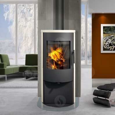 Stufa a legna - ALPERA  - ROMOTOP - contemporanea / in ceramica