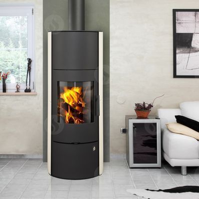 Stufa a legna - EVORA AKUM - ROMOTOP - contemporanea / in ceramica