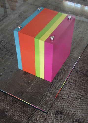 Tavolino basso contemporaneo - PIED-G - Les Pieds sur la Table ® - in vetro / rettangolare / su misura