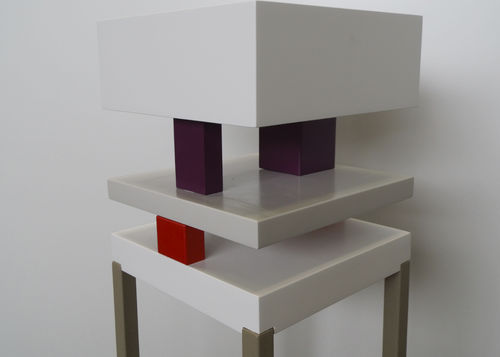 Consolle contemporanea - PIED-DE-GRUE - Les Pieds sur la Table ® - in legno / in acciaio / a cubo