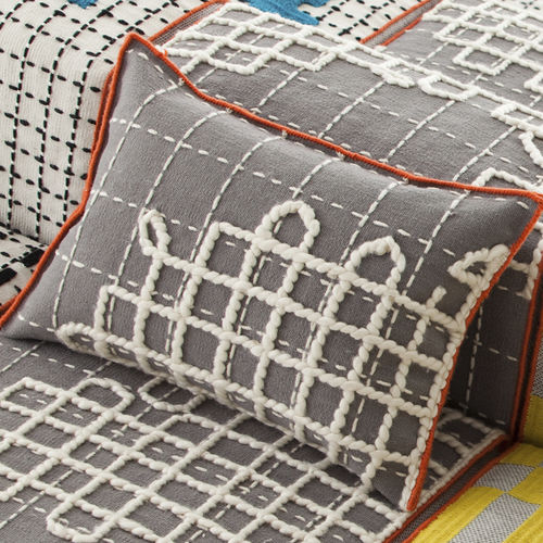 Cuscino per divano - BANDAS - GAN RUGS - rettangolare / a motivi / in lana