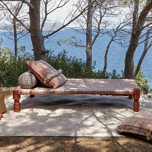 Letto da giardino matrimoniale - Garden Layers - GAN RUGS - singolo / contemporaneo / imbottito