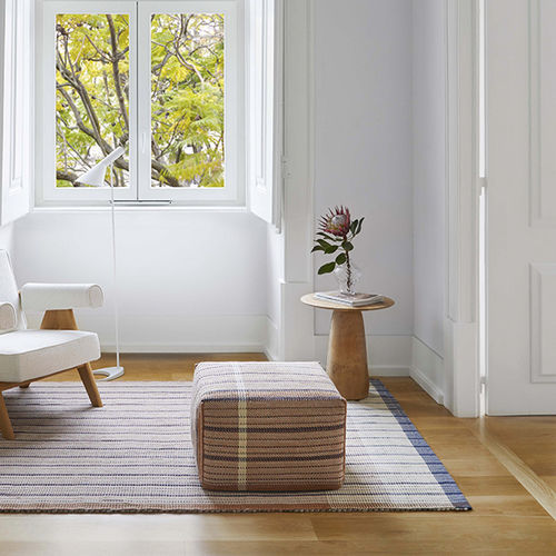 Pouf contemporaneo - REVERSIBLE - GAN RUGS - in lana / in lino / in cotone