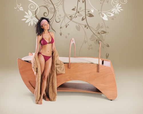Lettino per massaggi fisso - THERMALIE DELUXE - Esagono - di vapore / contract