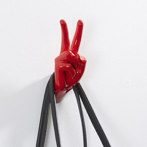 Appendiabiti da parete design originale - PEACE - THELERMONT HUPTON - in acciaio / in resina / individuale