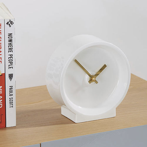 Orologio contemporaneo - TURNED  - THELERMONT HUPTON - da tavolo / analogico / in ceramica