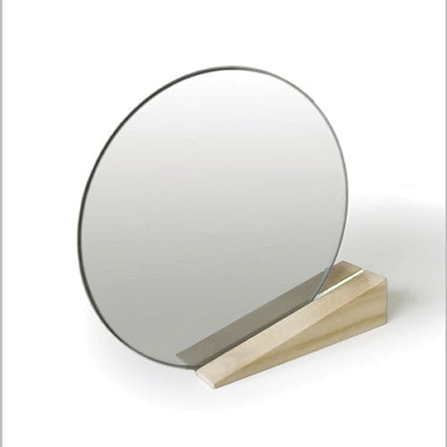 Specchio da appoggio - ON THE EDGE - THELERMONT HUPTON - contemporaneo / circolare / nero