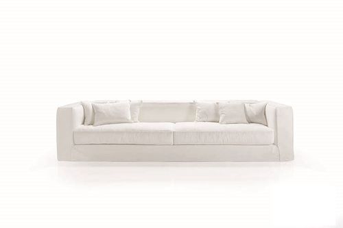 Divano contemporaneo - Malmö - PAU - in tessuto / con cuscino rimovibile / bianco