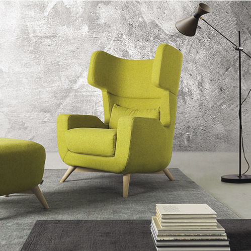 Poltrona design scandinavo - Aures You - PAU - in tessuto / a orecchioni / con schienale alto