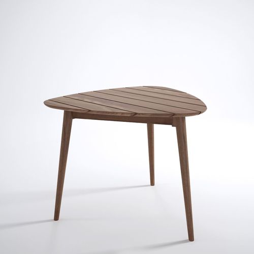 Tavolo da pranzo contemporaneo - VINTAGE - Karpenter - in teak / con supporto in legno massiccio / triangolare