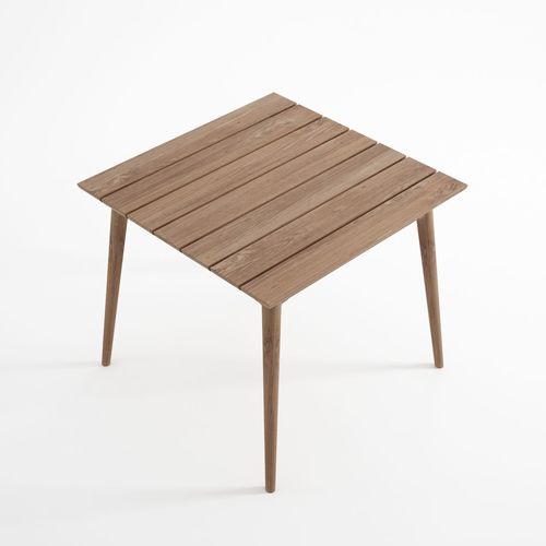 Tavolo da pranzo contemporaneo - VINTAGE - Karpenter - in teak / con supporto in legno massiccio / quadrato