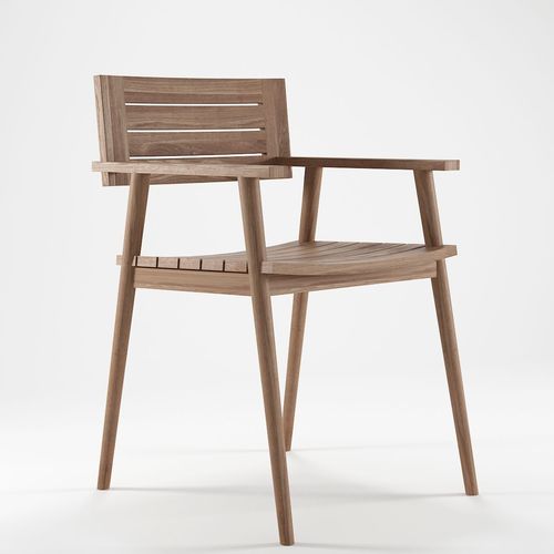 Sedia contemporanea - VINTAGE - Karpenter - da esterno / in teak / con supporto in legno massiccio