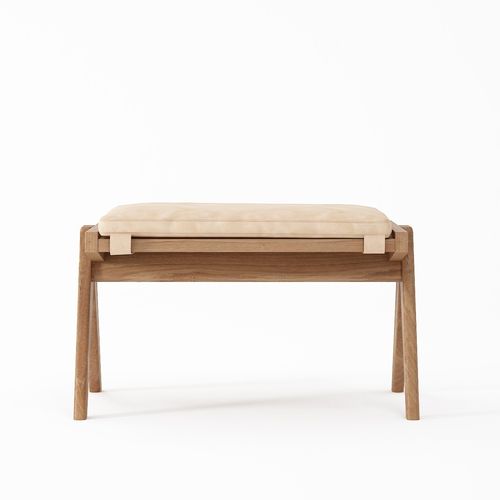 Ottomana contemporanea - TRIBUTE - Karpenter - in pelle / in teak / in rovere