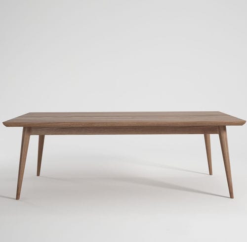Tavolino basso contemporaneo - VINTAGE - Karpenter - in teak / con supporto in legno massiccio / rettangolare