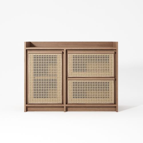 Credenza contemporanea - RT08 - Karpenter - in rovere / in teak / in rattan