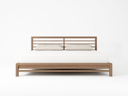 Letto king size - JUN03EU - Karpenter - contemporaneo / con testiera / in noce