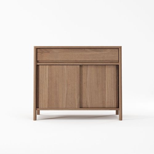 Credenza contemporanea - CC19 - Karpenter - in teak / in rovere bianco / con cassetti