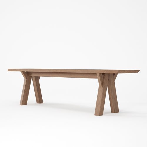 Panca contemporanea - KI08 - Karpenter - in rovere / in teak / senza schienale