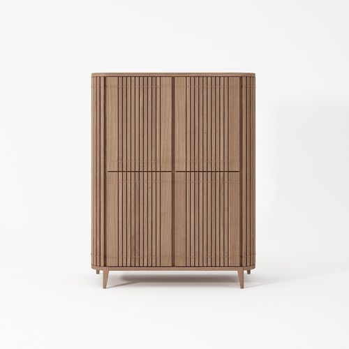 Credenza alta - KP02 - Karpenter - contemporanea / in teak / in rovere bianco