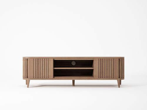 Mobile porta TV contemporaneo - LP03 - Karpenter - lowboard / 2 porte / in rovere