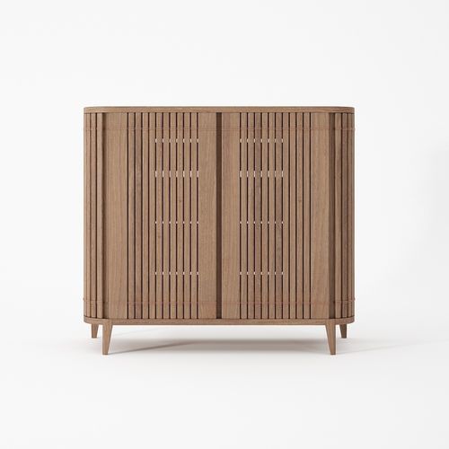 Scarpiera contemporanea - KP07 - Karpenter - autoportante / in rovere / in teak