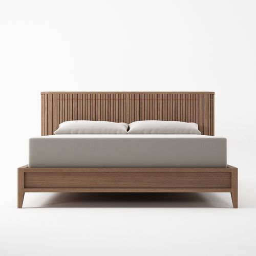 Letto queen size - KP08 - Karpenter - contemporaneo / con testiera / con vano contenitore