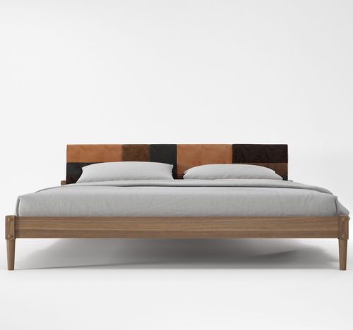 Letto king size - KW08EU - Karpenter - contemporaneo / con testiera in pelle / in teak